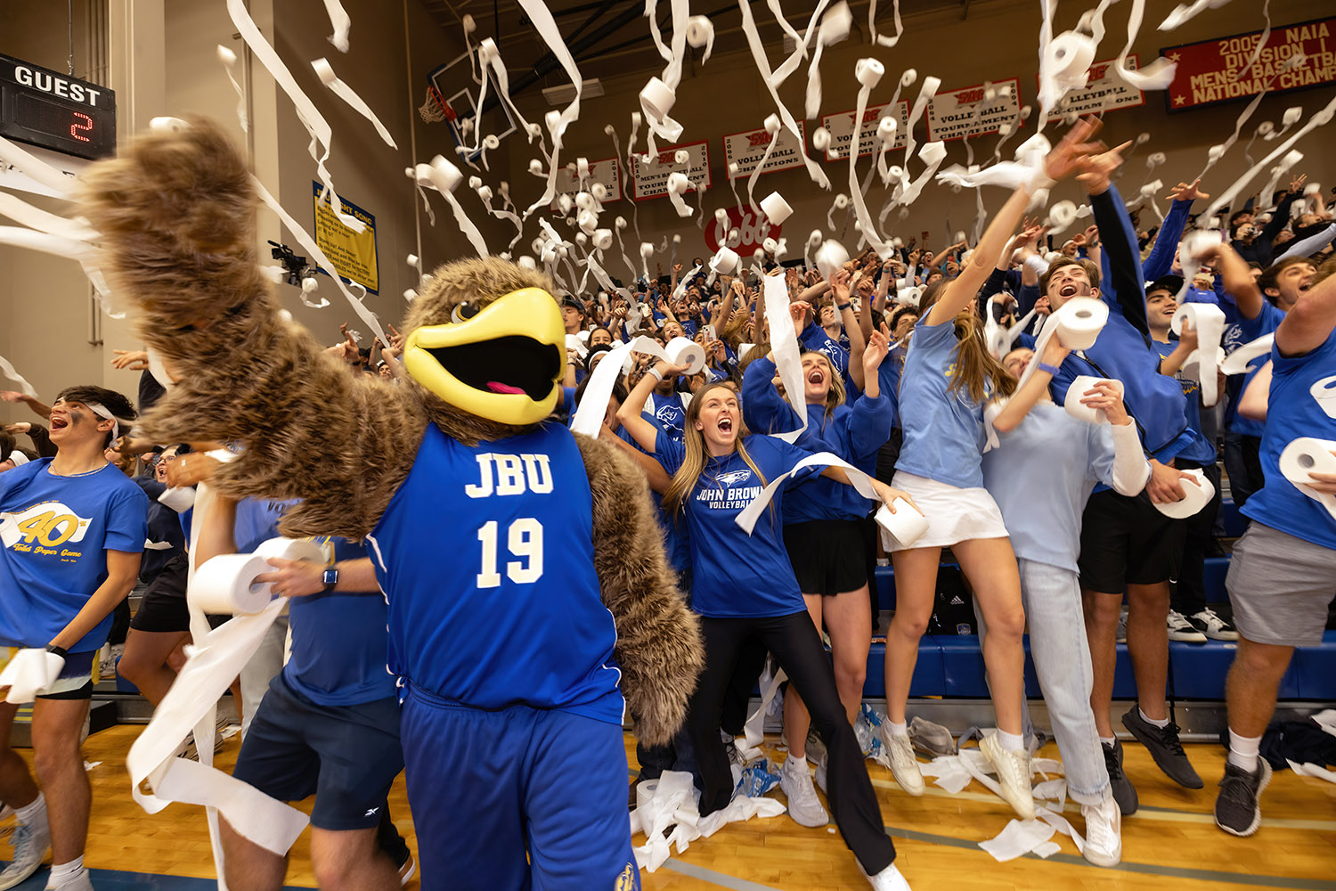 JBU Toilet Paper Game Packs Arena for 40th Anniversary