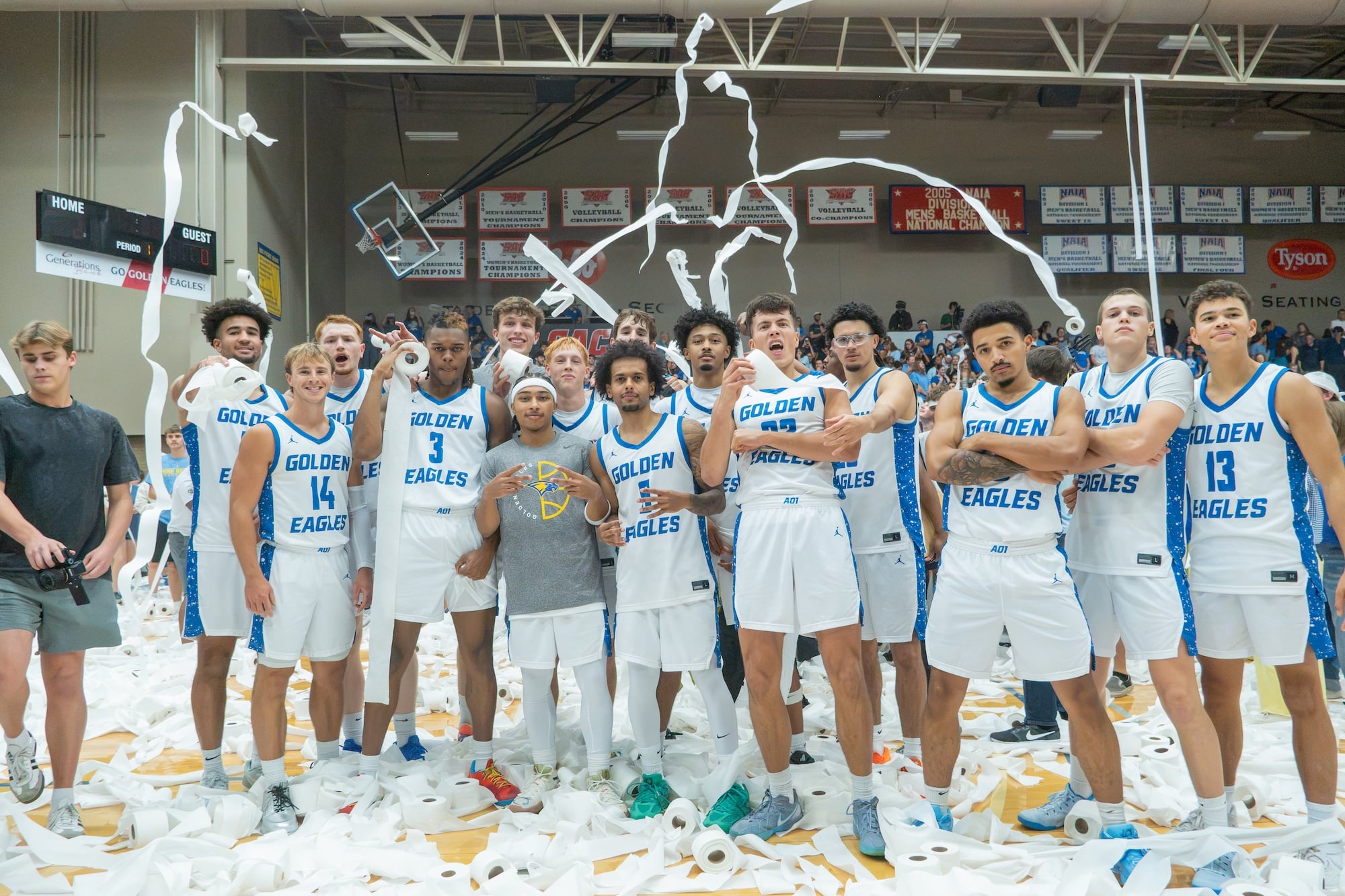 John Brown University's 43rd Toilet Paper Game Continues Unique Basketball Tradition