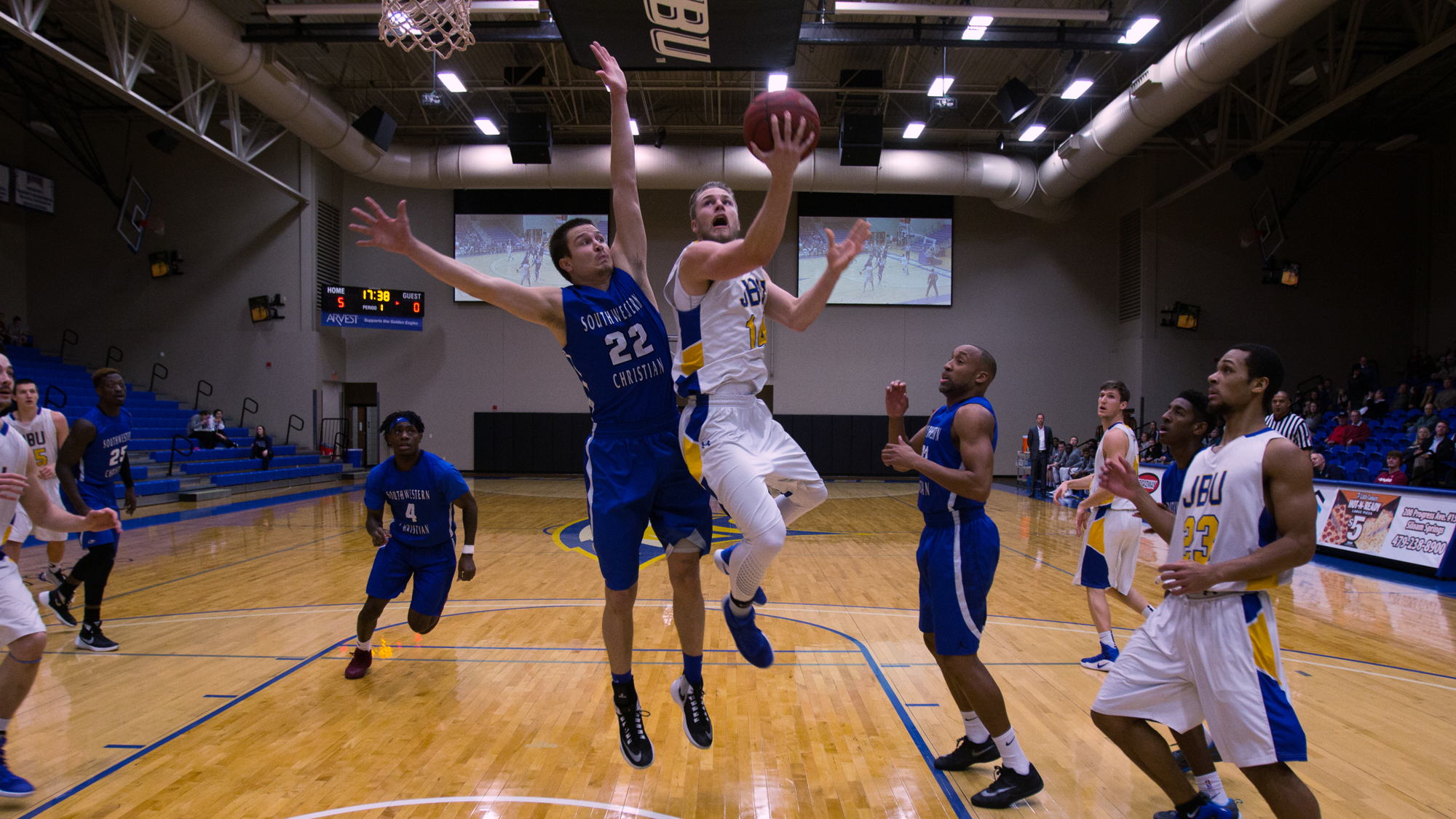 Late Southwestern Christian rally sends men’s basketball to 77-65 setback