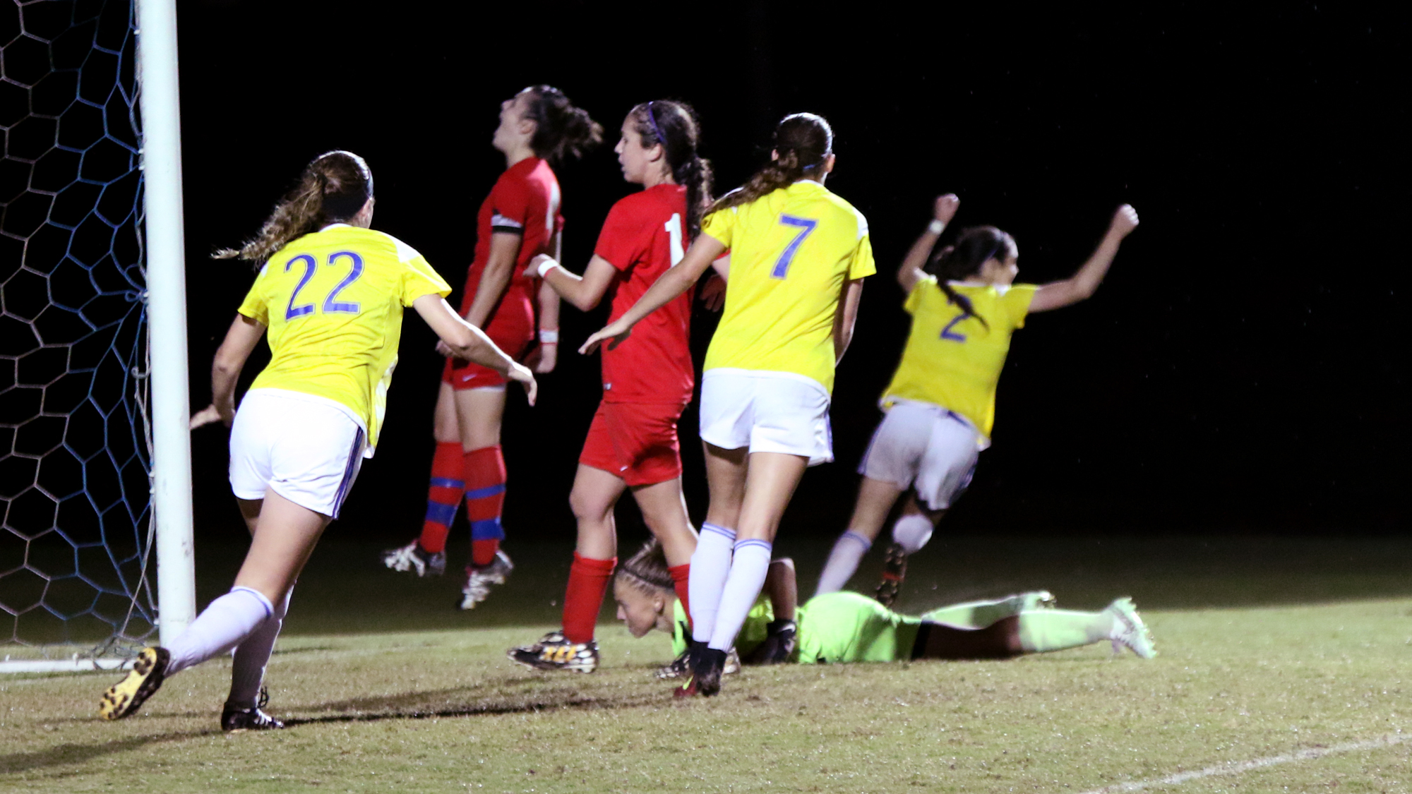 Women’s soccer survives rain, St. Gregory’s to punch fourth-consecutive title match ticket